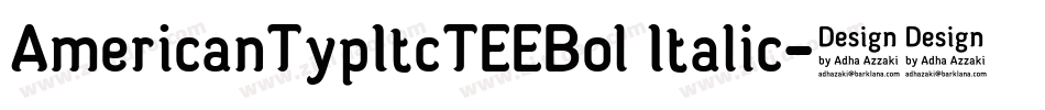 AmericanTypItcTEEBol Italic字体转换